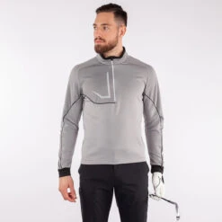 Galvin Green GGreen Midlayer Daxton W22 MENS HZ L SMALL SHRKBLKWH -Elite Golf Shop 03956 Sharkskin Black White Galvin Green Daxton Midlayer 3