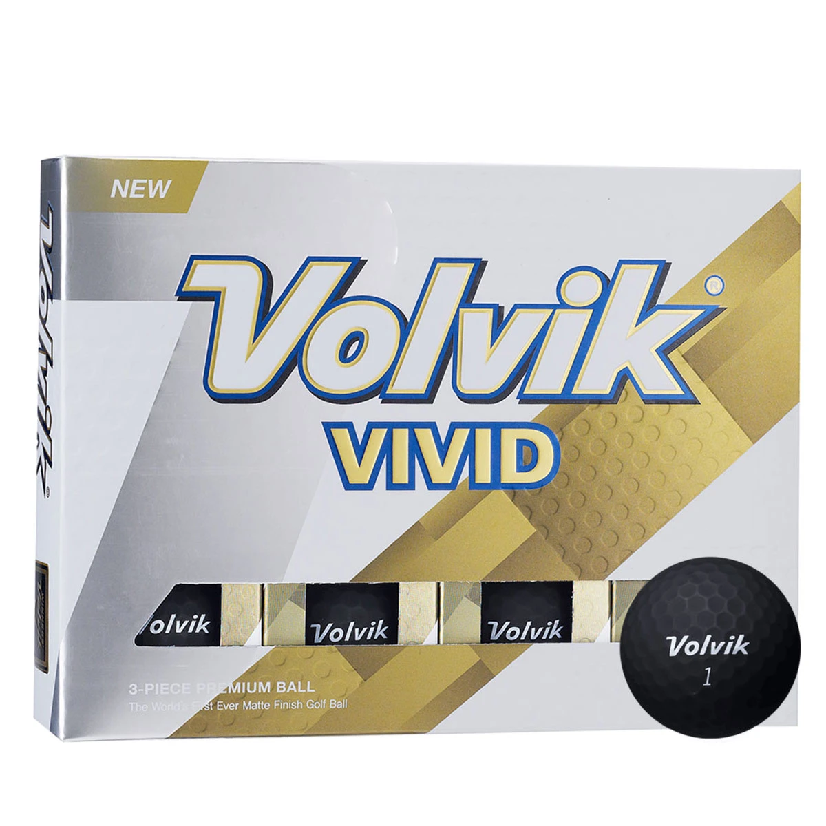 Volvik Vivid Golf Balls 12Pack UNISEX BLACK 3 Volvik Vivid Golf Balls 12Pack UNISEX BLACK
