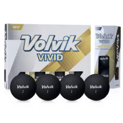 Volvik Vivid Golf Balls 12Pack UNISEX BLACK 12 Volvik Vivid Golf Balls 12Pack UNISEX BLACK -Elite Golf Shop 315308 Black Volvik Vivid Golf Ball Pack 5
