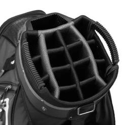 TaylorMade TMade Select Plus Cart Bag UNISEX ONE SIZE BLK RED -Elite Golf Shop 338618 TaylorMade Select Plus Cart Bag Black 2 1