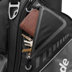 TaylorMade TMade Select Plus Cart Bag UNISEX ONE SIZE BLKCHARC -Elite Golf Shop 338618 TaylorMade Select Plus Cart Bag Black 5
