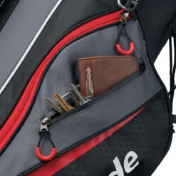 TaylorMade TMade Select Plus Stand Bag UNISEX ONE SIZE BLK RED -Elite Golf Shop 338639 TaylorMade Select Plus Stand Bag BlackRed 4