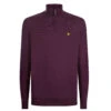 Lyle & Scott Lyle Scott Windtop Pullover W9 MENS HZ L SMALL AUTUMNBRY -Elite Golf Shop 341473 AutumnBerry LyleScott Golf Pullover 1