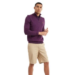 Lyle & Scott Lyle Scott Windtop Pullover W9 MENS HZ L SMALL AUTUMNBRY -Elite Golf Shop 341473 AutumnBerry LyleScott Golf Pullover 3