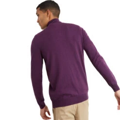 Lyle & Scott Lyle Scott Windtop Pullover W9 MENS HZ L SMALL AUTUMNBRY -Elite Golf Shop 341473 AutumnBerry LyleScott Golf Pullover 4