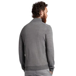 Lyle & Scott Lyle Scott Windtop PulloverW22 MENS HZ L SMALL MIDGRYMAR -Elite Golf Shop 341473 MidGreyMarl LyleScott Golf Pullover 3