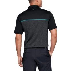 Under Armour UA Polo Playoff Engineerd 2 W9 MENS SS SMALL BLKTEAL -Elite Golf Shop 348674 BlackTeal Under Armour Tonal Heather Playoff 2.0 Polo Shirt 4
