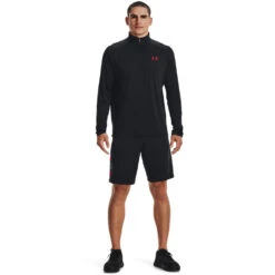 Under Armour UA Windtop Tech 2 0 W9 MENS HZ L SMALL BLACK -Elite Golf Shop 348716 Black Red Under Armour Tech 2.0 Windtop 6