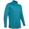 Under Armour UA Windtop Sweaterfleece W9 MENS HZ L SMALL TEALVIBE -Elite Golf Shop 348732 TealVibe Under Armour Sweaterfleece Zip Windtop 1