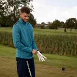 Under Armour UA Windtop Sweaterfleece W9 MENS HZ L SMALL TEALVIBE -Elite Golf Shop 348732 TealVibe Under Armour Sweaterfleece Zip Windtop 6