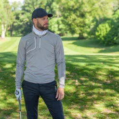 Galvin Green GGreen Jacket Dwight InsulaW21 MENS HZ L SMALL BLKSHKWHT -Elite Golf Shop 351581 Shark Galvin Green Windtop Dwight Insula 3