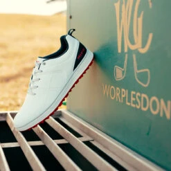 Rife RF-01 Pro Approach S20 ATHLETIC SIZE 7 WHTBLKRED -Elite Golf Shop 352256 WhiteBlackRed Rife RF 01 Spikeless Shoes 5aa