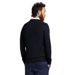 Lyle & Scott Lyle Scott Windtop V Knit W22 MENS VN SMALL DARKNAVY -Elite Golf Shop 356425 dark navy 3