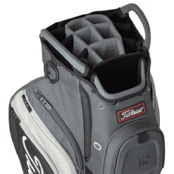 Titleist Cart 15 Cart Bag UNISEX ONE SIZE CHARBLKGY 11 Titleist Cart 15 Cart Bag UNISEX ONE SIZE CHARBLKGY -Elite Golf Shop 358657 Charcoal Black Grey Titleist 15 Cart Bag 4