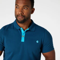 Ocean Tee Polo Mako S20 MENS SS SMALL AQUA -Elite Golf Shop 359361 Ocean Tee Mako Polo Shirt Navy 5