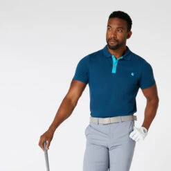 Ocean Tee Polo Mako S20 MENS SS SMALL AQUA -Elite Golf Shop 359361 Ocean Tee Mako Polo Shirt Navy 6