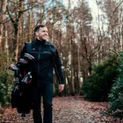 Benross Jacket Pro Shell X W20 MENS FZ L SMALL RDBK -Elite Golf Shop 360781 Black Black Benross Pro Shell X Waterproof Jacket 2a