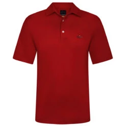 Greg Norman GNorman Polo CoreShark LogoW22 MENS SS SMALL ANTIQUEPK -Elite Golf Shop 361900 BritishRed Greg Norman Freedom Micro Pique Polo Shirt 1