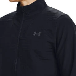 Under Armour UA Jacket Storm Revo W20 MENS LS SMALL BLACK -Elite Golf Shop 362084 Black PitchGrey Under Armour Storm Revo Jacket 6