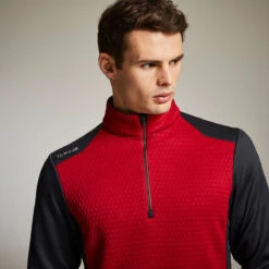Ping Midlayer Mellor W21 MENS HZ L SMALL REDBRKASP -Elite Golf Shop 363654 ping mellor lifestyle red 2