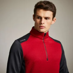 Ping Midlayer Mellor W21 MENS HZ L SMALL REDBRKASP -Elite Golf Shop 363654 ping mellor lifestyle red 3