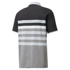 PUMA Golf Puma Polo MATTR One Way S22 MENS SS SMALL WHT GREEN -Elite Golf Shop 364798 Black HiRise PUMA MTTR One Way Polo Shirt 2