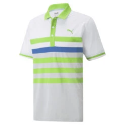 PUMA Golf Puma Polo MATTR One Way S22 MENS SS SMALL WHT GREEN