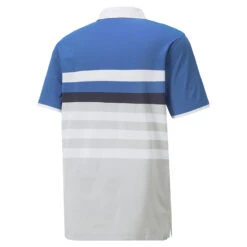 PUMA Golf Puma Polo MATTR One Way S22 MENS SS SMALL WHT GREEN -Elite Golf Shop 364798 CobaltBlue White PUMA MTTR One Way Polo Shirt 2