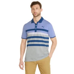 PUMA Golf Puma Polo MATTR One Way S22 MENS SS SMALL COBALTWHT -Elite Golf Shop 364798 LavendarPop Blazing Blue PUMA MTTR One Way Polo Shirt 3