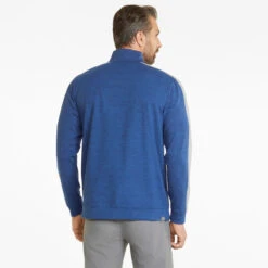 PUMA Golf Puma Windtop Cloudspun T7 S21 MENS HZ L SMALL BLKQUSHDE -Elite Golf Shop 364917 Blazing Blue HighRise PUMA Golf Cloudspun T7 Midlayer 3