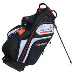 Benross Pro-lite 2 Stand Bag UNISEX ONE SIZE BLKWHGRY -Elite Golf Shop 367059 Black White Orange Benross PRO LITE 2.0 Stand Bag 1
