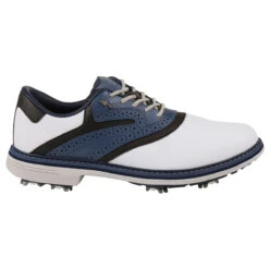 Greg Norman GNorman Isa Tour S21 ATHLETIC 7 WHT BLACK -Elite Golf Shop 368092 white navy greg norman isa tour shoes 11