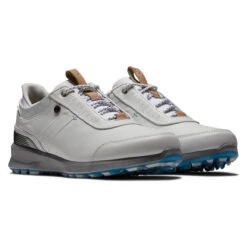 FootJoy FJ Stratos S21 ATHLETIC 4 WIDE WHITE -Elite Golf Shop 369383 White Grey FootJoy Stratos Ladies Shoes 4