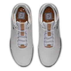 FootJoy FJ Stratos S21 ATHLETIC 4 WIDE WHITE -Elite Golf Shop 369383 White Grey FootJoy Stratos Ladies Shoes 6