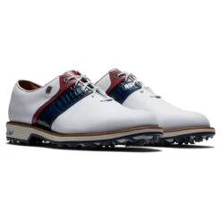 FootJoy FJ Premiere Packard S21 ATHLETIC 7 MED WHITE -Elite Golf Shop 369453 White Navy Red FootJoy Premiere Packard Shoes 6