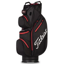 Titleist Stadry 14 Cart Bag NAVY SKY GREY -Elite Golf Shop 388660 Black Red Titleist StaDry 14 Cart Bag 1