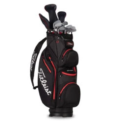 Titleist Stadry 14 Cart Bag UNISEX ONE SIZE BLK RED -Elite Golf Shop 388660 Black Red Titleist StaDry 14 Cart Bag 5