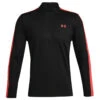Under Armour UA Midlayer Storm HZ S21 MENS HZ SMALL BLKVNMRED 1 Under Armour UA Midlayer Storm HZ S21 MENS HZ SMALL BLKVNMRED -Elite Golf Shop 388765 Black VenomRed Under Armour Storm Zip Midlayer 1 1