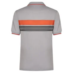 Ocean Tee Stromberg Polo W21 MENS SS SMALL BLK/ORG -Elite Golf Shop 389328 Grey Stromberg Ocean Tee Polo Shirt 2 1