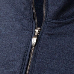 Greg Norman Gnorman Midlayer Logo W21 MENS HZ L SMALL BLKHEATHR -Elite Golf Shop 390032 Gnorman Midlayer Logo S22 Detail2 NVYHTHER 2