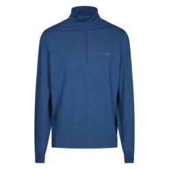 Greg Norman Gnorman Midlayer Logo W21 MENS HZ L SMALL INDIGOHEA