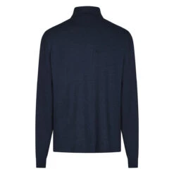 Greg Norman Gnorman Midlayer Logo W21 MENS HZ L SMALL BLKHEATHR -Elite Golf Shop 390032 Navy Greg Norman Heathered Quarter Zip Mock Midlayer 2