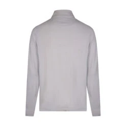 Greg Norman Gnorman Midlayer Logo W21 MENS HZ L SMALL BLKHEATHR -Elite Golf Shop 390032 SharkGrey Greg Norman Heathered Quarter Zip Mock Midlayer 2