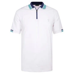 Golfino Polo UV Tech Plain S21 MENS SS SMALL OPTICWHTE