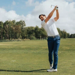 Golfino Polo UV Tech Plain S21 MENS SS SMALL OPTICWHTE -Elite Golf Shop 390367 optic 5