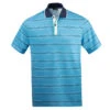 Golfino Polo Multi Stripe S21 MENS SS SMALL BLUE BAY -Elite Golf Shop 390374 BlueBay GOLFINO Multi Stripe Polo Shirt 1