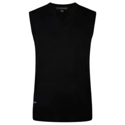 Greg Norman Gnorman Sweater Merino SlipS21 MENS VN SMALL GREY -Elite Golf Shop 391287 black 1