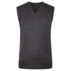 Greg Norman Gnorman Sweater Merino SlipS21 MENS VN SMALL CHARCOAL -Elite Golf Shop 391287 char 1