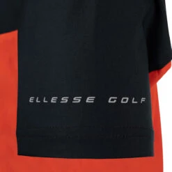 Ellesse Polo Insinia Print W21 MENS SS SMALL ORANGEBLK -Elite Golf Shop 391383 org blk Ellesse Polo Insinia Print W21 4
