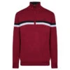 Benross Midlayer Lined KnitW21 MENS HZ L SMALL BURGNAVY -Elite Golf Shop 392685 Burgundy Navy Benross Lined Knit Midlayer 1